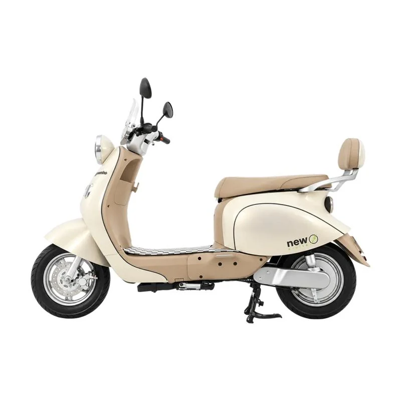 Scooter Elétrica New E-Bike Cappuccino 1000W Bateria de Lítio 60V Bege