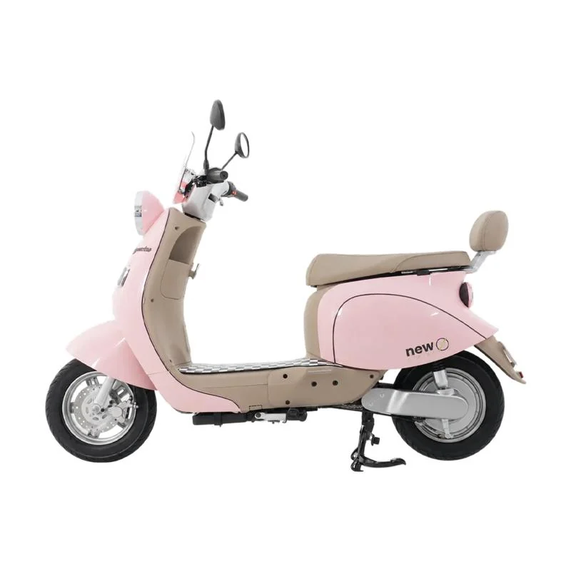 Scooter Elétrica New E-Bike Cappuccino 1000W Bateria de Lítio 60V Rosa e bege