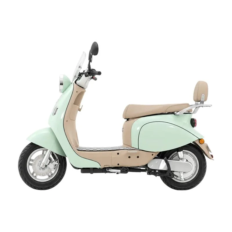 Scooter Elétrica New E-Bike Cappuccino 1000W Bateria de Lítio 60V Verde e bege